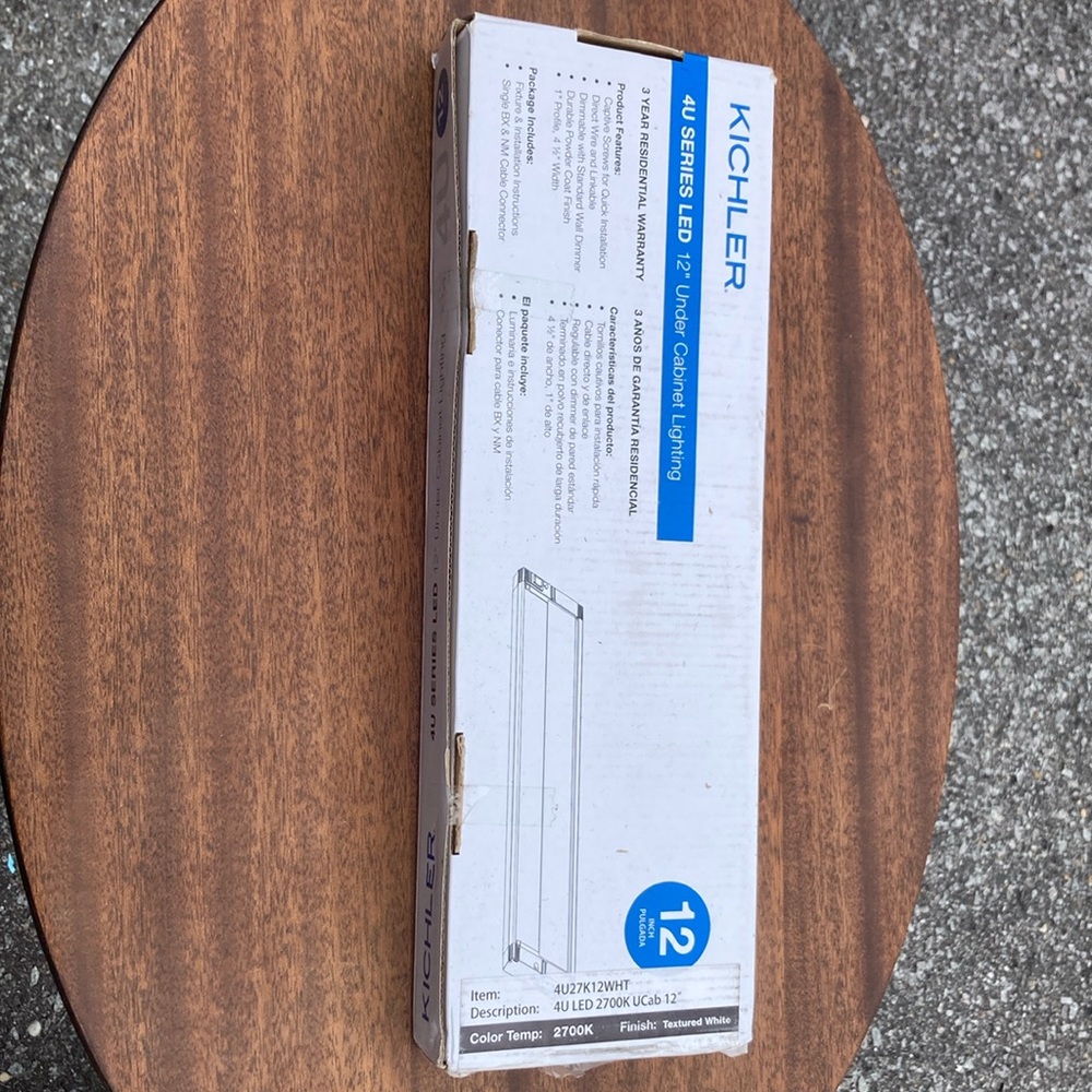 Cabinet Light Mount NIB Kichler